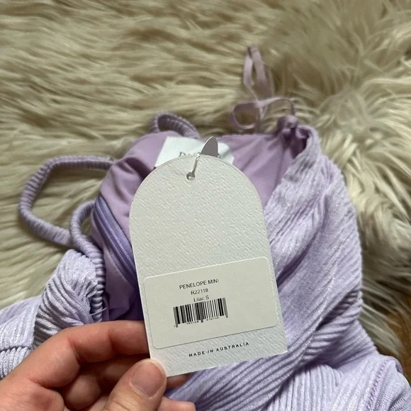 RUMER Penelope Mini Dress In Lilac